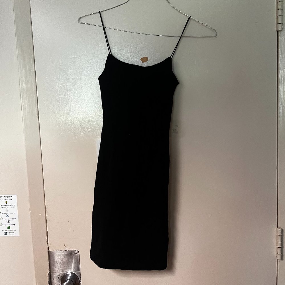 Black ZARA strappy fitted dress, Size S